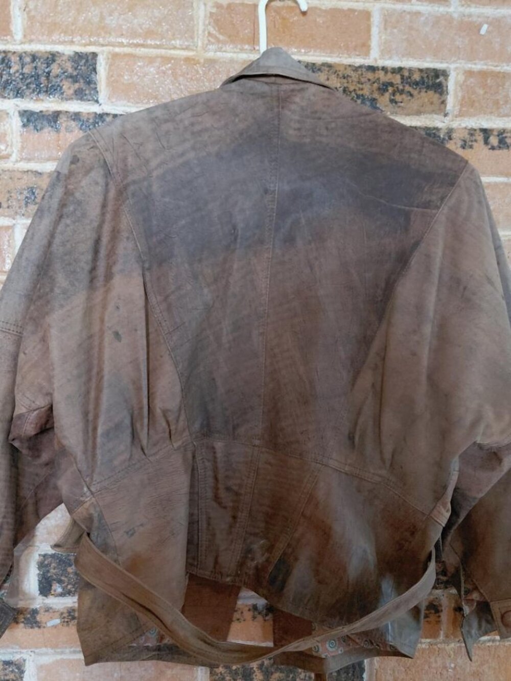 Vintage Winlit Brown Distressed Leather Jacket - Picture 3 of 7